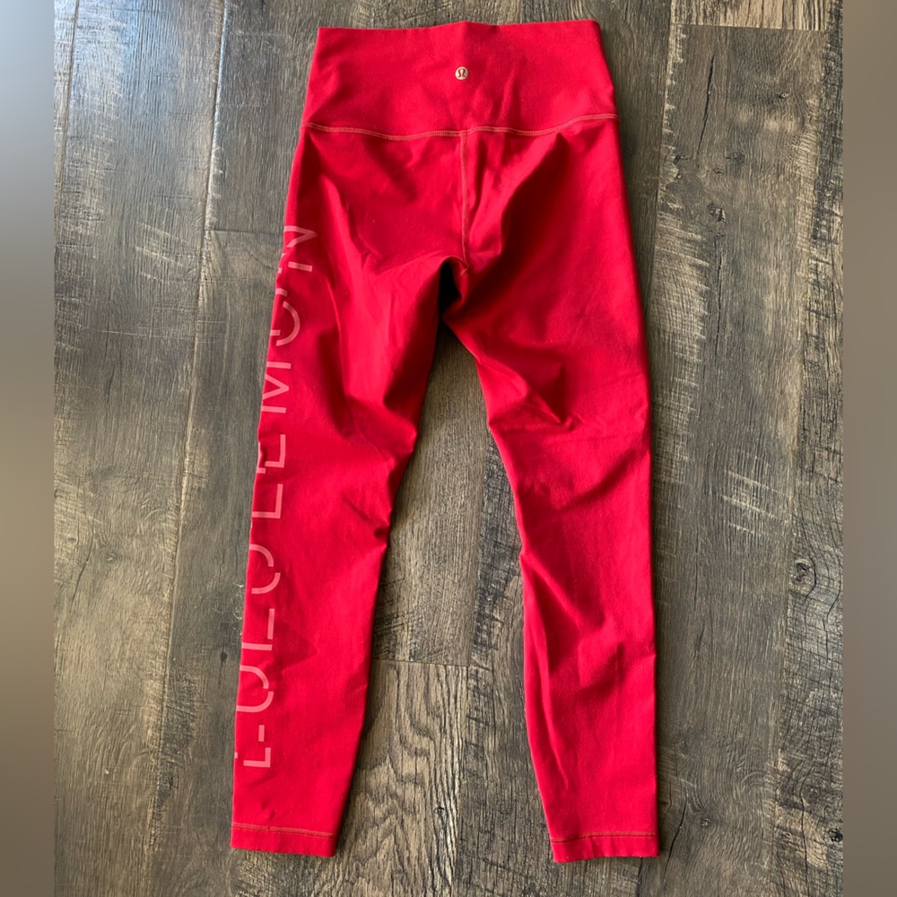 Lululemon Size 6 special edition New Year leggings with Gold symbol